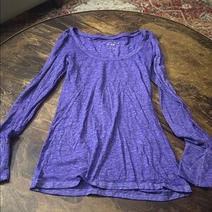 American Eagle Lightweight Purple LS Tee M